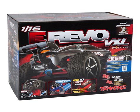 AUTOMODELO TRAXXAS E-REVO VXL BRUSHLESS ESCALA 1/16 RACING MONSTER